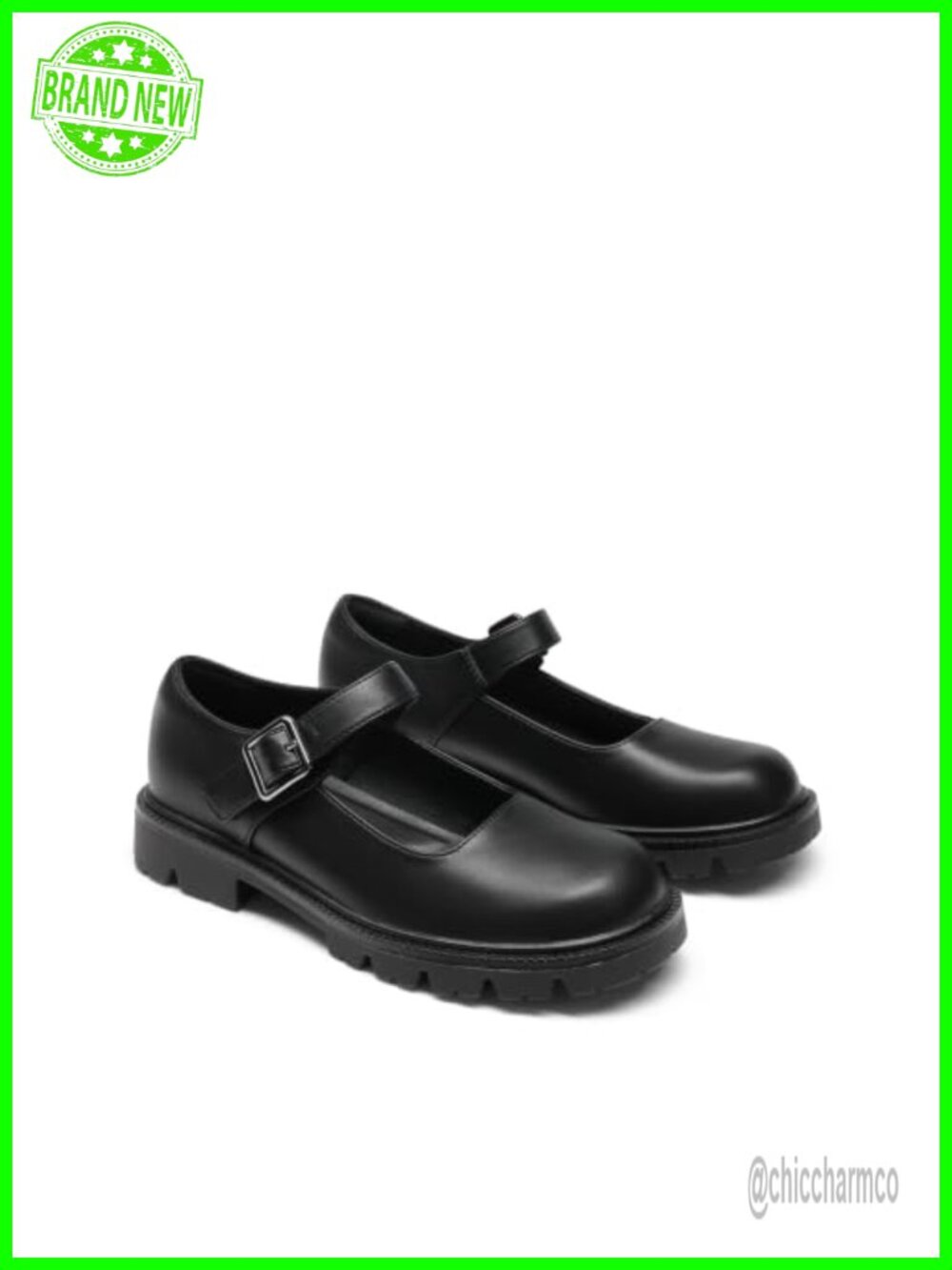 Chunky Platform Mary Jane Flats Women's Round Toe Buckle Cushioned Non-Slip